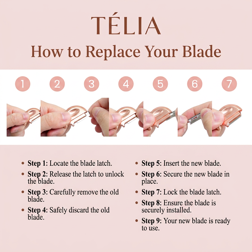 TÉLIA Eyebrow Razor Replacement Blades - 2 Pack