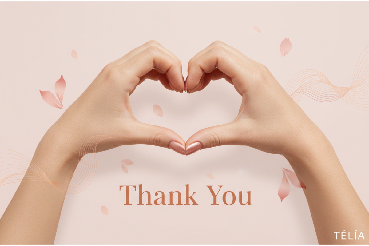 TÉLIA Thank You - Hands Heart