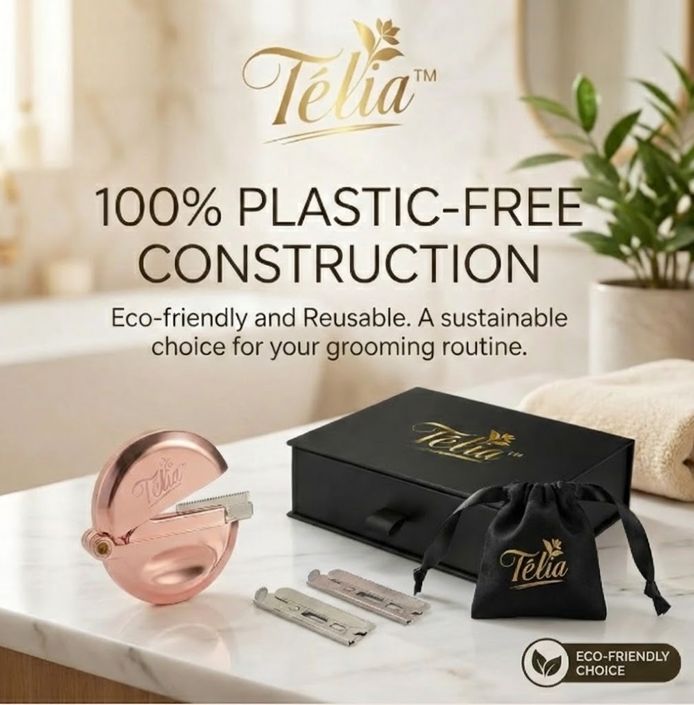 Premium Rose Gold Eco-Friendly Eyebrow Razor & Blade Combo