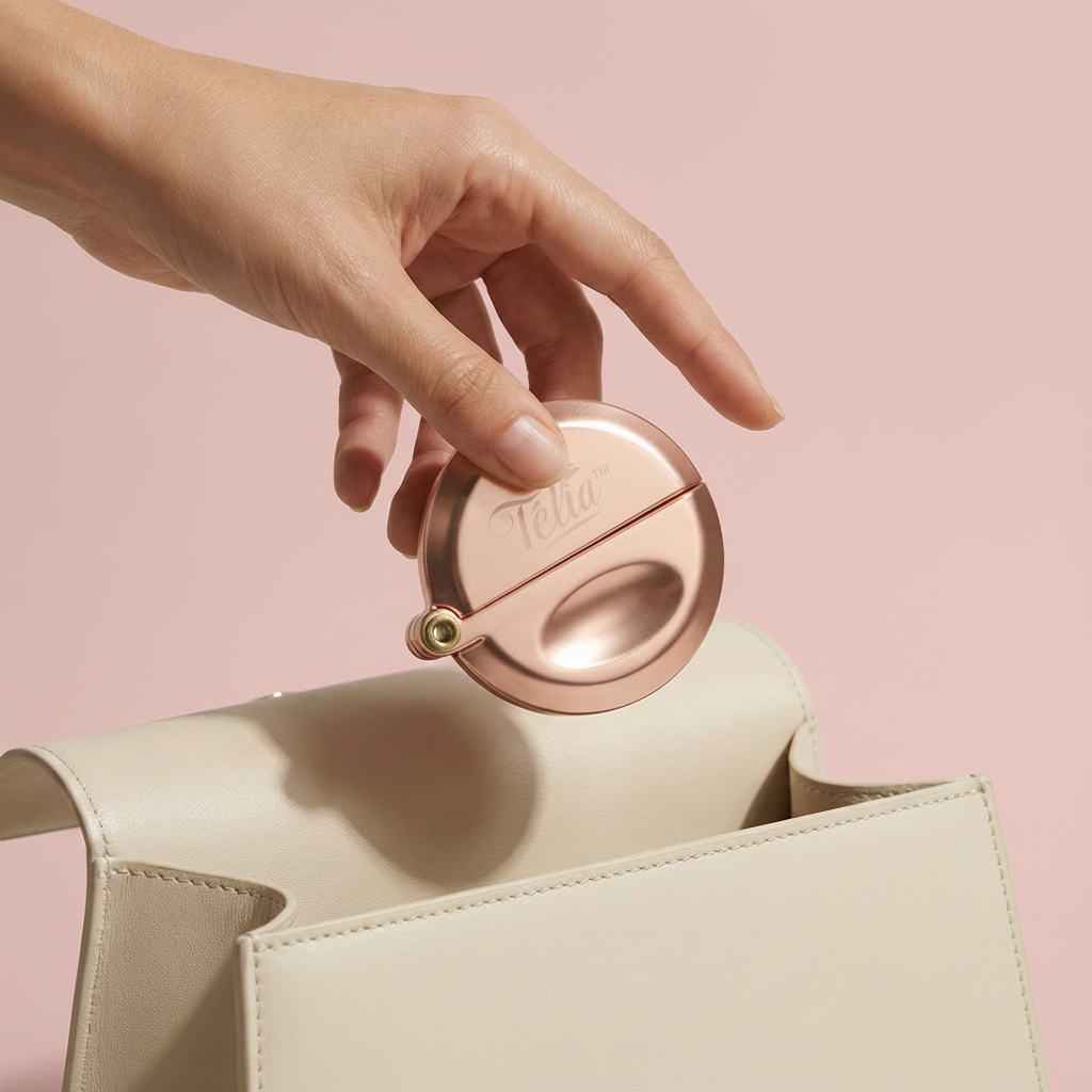 TÉLIA Handbag Lifestyle — Pink Background